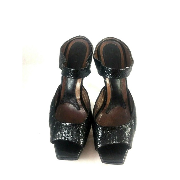 Marni Mule Black Patent Leather Platform Sandal 8 - Picture 6 of 10